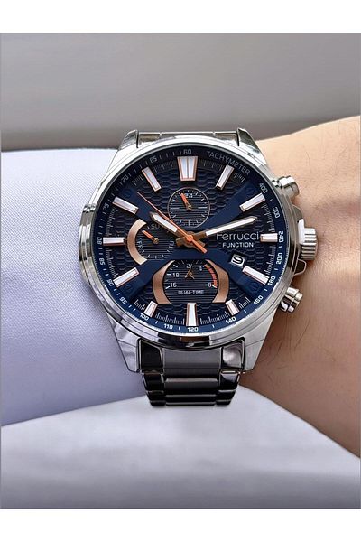 Ferrucci Men's Functions Active Metal Cord Wrist Watch
