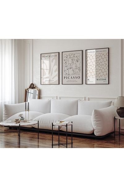 Fark Tanıtım Poster fără încadrare Wall Art din 3 piese, poster decorativ modern fără încadrare, pictură