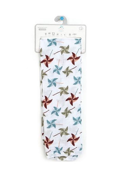 Little Dreams ebebek Unisex Muslin Blanket - Wind Rose Pattern, Washable Blanket