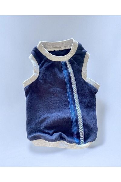 Kemique Cat Navy Sports Athlete Cat Outfit (Small / 1 - 1.5 kg)
