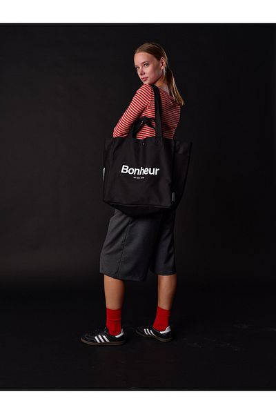 Bonheur N ° 4 Canvas Bag - Black Colyaka