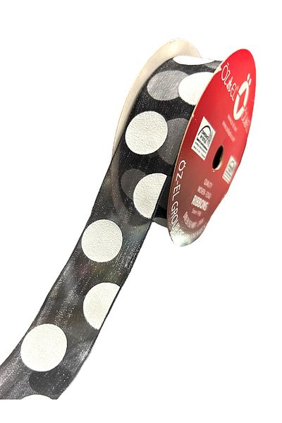 ÖZ-EL AŞ Organza Polka Dot Ribbon - 2.5 cm 5 Mt 150 025