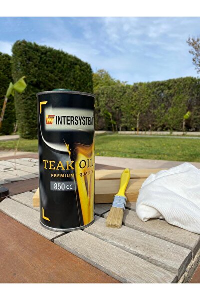 Intersystem Teak Oil, Mobilyalarınız Için Gerçek Tik Yağı, Iroko Yağı, Ahşap Bakım 850 Cc