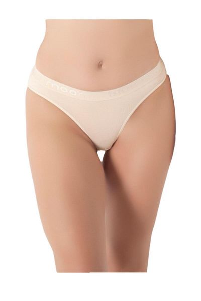 Miss Blue Moon Women's Single Basic Cotton Belted Thong 1444