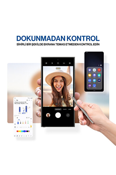 Techmaster Samsung Galaxy S24 Ultra Uyumlu S Pen Dokunmatik Stylus Kalem ve Yedek Uç