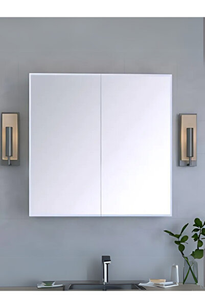 ELAY DESİGN MONTANA 2 Kapaklı Aynalı Banyo Dolabı Çok Amaçlı Banyo Dolabı