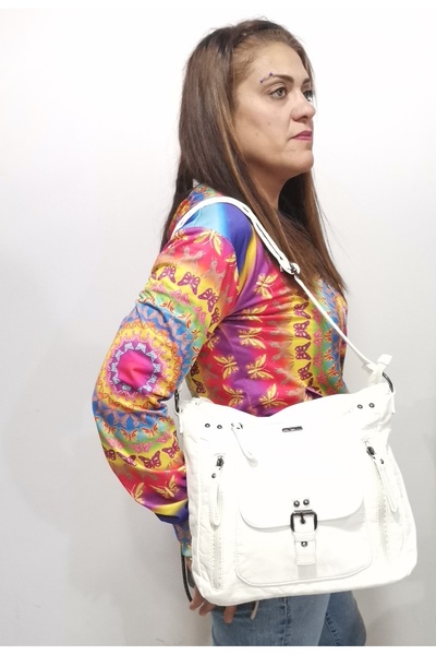 Monalisa Home Luxury 16501 White Shoulder Bag