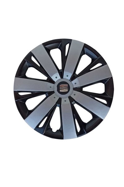 Gülcan Auto Seat Leon/Cupra/Ibiza14 inç JANT KAPAĞI SETİ-JetyGri&Siyah