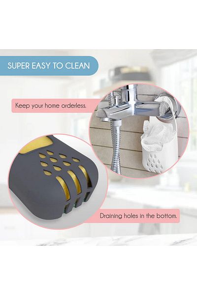 MAİN SHOP Silicone Sink Organizer Hanging Sponge Holder 1 Piece M-125