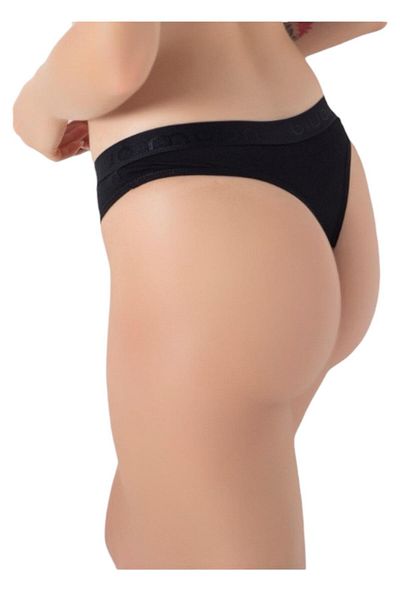 Miss Blue Moon Women's Single Basic Cotton Special Design Belted Thong 1444