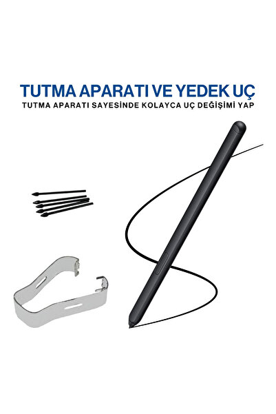 Techmaster Samsung Galaxy S21 Ultra Uyumlu S Pen Dokunmatik Stylus Kalem ve Yedek Uç