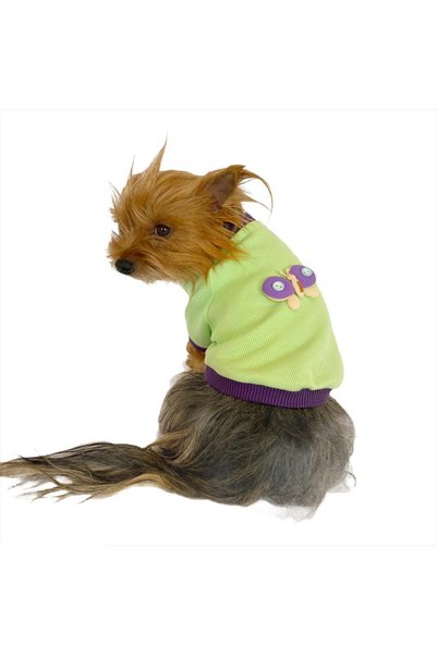 Kemique Sweet Butterfly Oval Yaka Tişört Köpek Kıyafeti Köpek Elbisesi