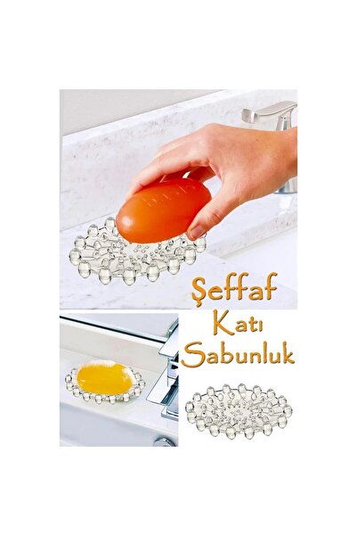 MAİN SHOP Transparent Solid Soap Dispenser Mold Soap Dryer Mat |   Soap Dryer |   Solid Soap Dispenser 1 Piece M-104