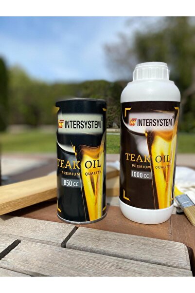 Intersystem Teak Oil, Mobilyalarınız Için Gerçek Tik Yağı, Iroko Yağı, Ahşap Bakım 850 Cc