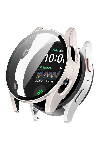 Fibaks Samsung Galaxy Watch 7 40mm Compatible Case and Screen Protector 360 Full Protection Cover