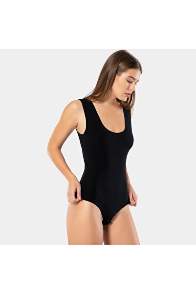 TÜREN Women's Laser Cut Cotton Snap Body 905/Black