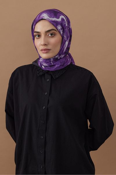 Modakaşmir 110 cm Marble Pattern Bamboo Scarf