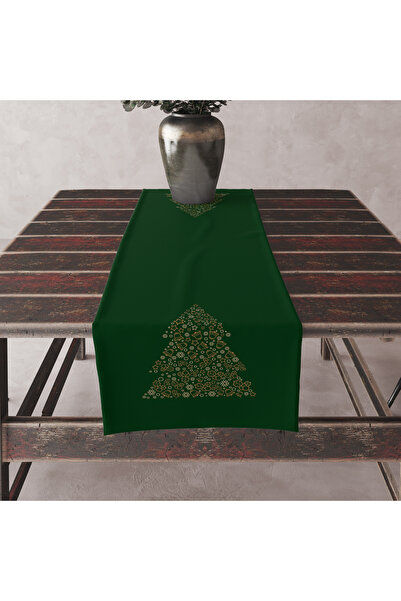 Şen Dekorasyon YEŞİL ZEMİN YILBAŞI AĞACI RUNNER