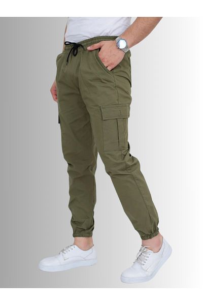 wamoss 2025 Plus Size Waist and Elastic Leg Cargo Pants Yk1
