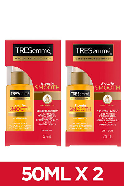 TRESemmé زيت برو كوليكشن كيراتين سموث شاين مع زيت المارولا، 50 مل × 2