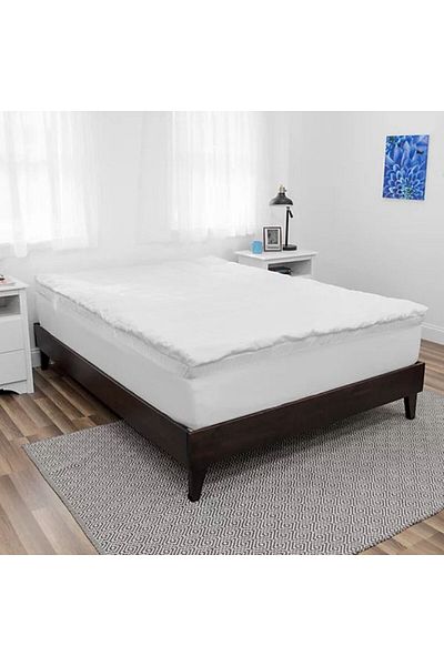 Orange Bed & Bath Gel Foam | Double Size Mattresspad |white