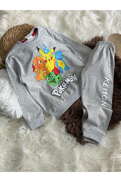 Bahar Pokemon Printed Children's Pjama Set