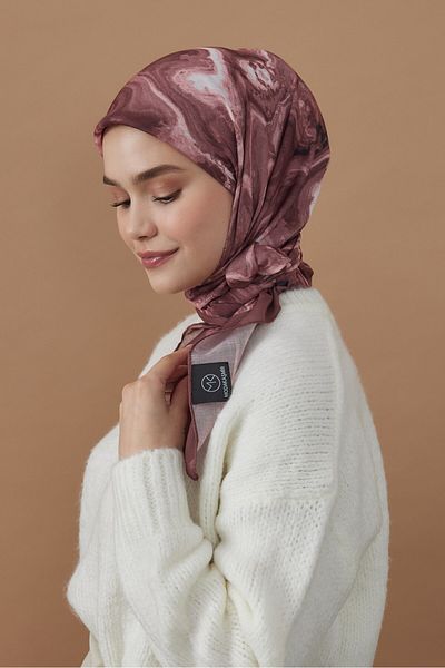 Modakaşmir 110 cm Marble Pattern Bamboo Scarf