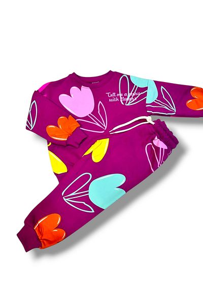 NURTOPU Girls' Tracksuit Set - Bottom and Top Set