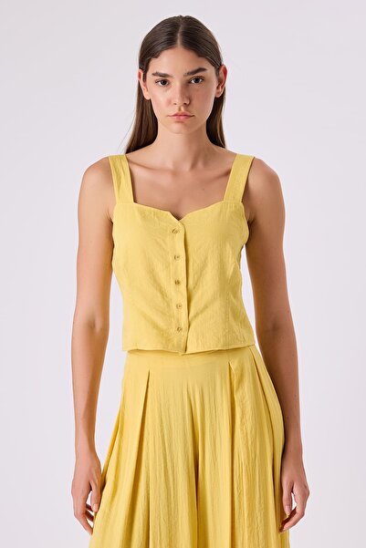 FEVER Askılı keten büstiyer