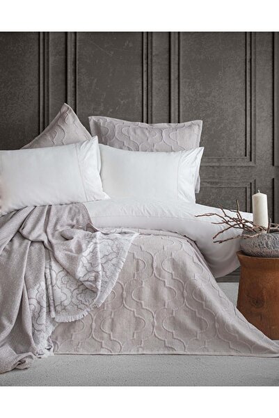 Apricitas HOME Double Size Serene Gray Timeless Bedspread Duvet Cover Prime Set