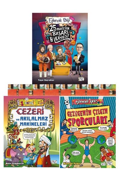 Eğlenceli Bilgi Yayınları 4.5.Sınıf-25 Muhteşem Başarı Hikayesi, Cezeri ve Akılalmaz Makineleri, Gezegenin Çılgın Sporcuları