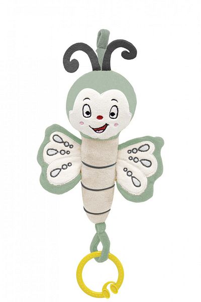 Babyjem Jucarie din plus cu vibratii pentru bebelusi Fluture, 6 luni+, BabyJem (Culoare: Verde)