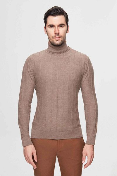 D'S Damat Обикновен пуловер от вълна Groom Mink Rib