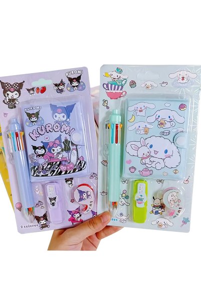 BSB GLOBAL Sanrio Kuromi My Melody Kırtasiye Seti 4 Parça Cinnamoroll Kırtasi...