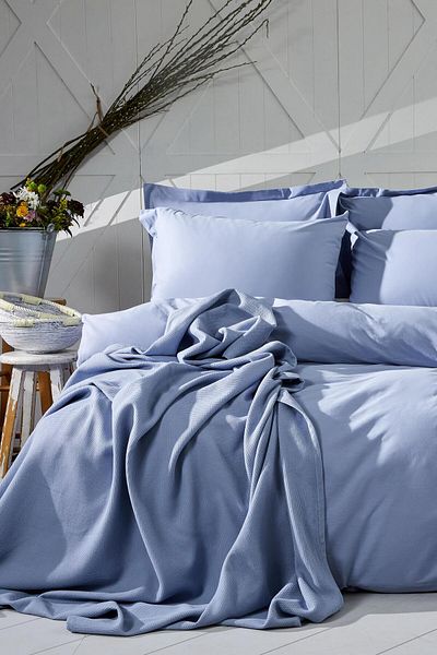 Apricitas HOME Set cuvertură de pilota plată Essential Blue