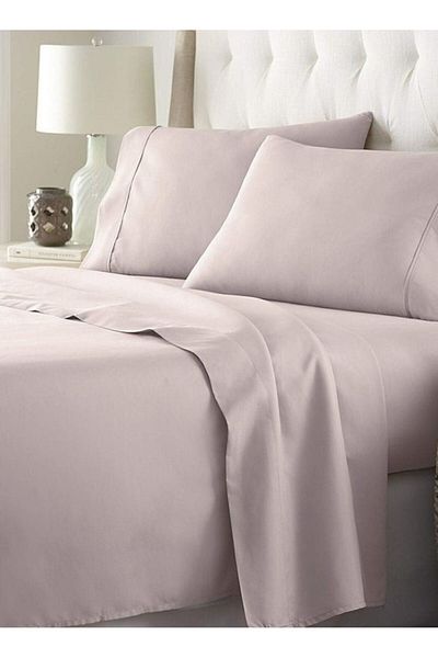 Orange Bed & Bath Stitch | Cotton Double Size Sheet Set, 4 Pieces, 300 Stitches - Light Purple|purple200 × 189 38 Cm