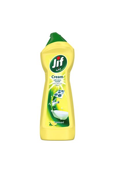 Jif Cream Cleaner, Lemon, eliminates grease, burnt food & limescale stains, 750ml
