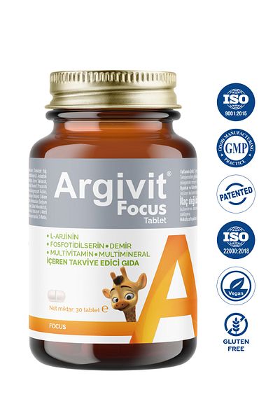 Argivit فوكس فوسفاتيديلسيرين، إل-أرجينين، فيتامينات متعددة ومعادن متعددة 30 قرصًا