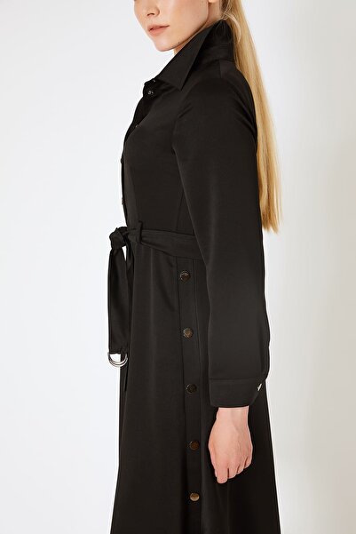 FEVER Yakalı Uzun Elbise