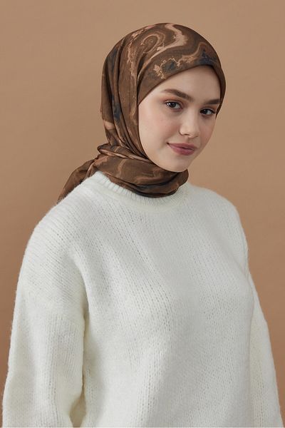 Modakaşmir 110 cm Marble Pattern Bamboo Scarf