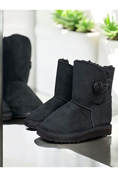 woltybaby Anne Çocuk Takım İçi Kürklü Uzun Bot Düğmeli
