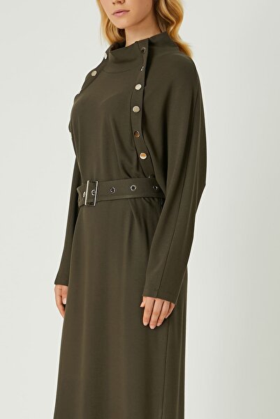 FEVER Düğme detaylı kemerli elbise