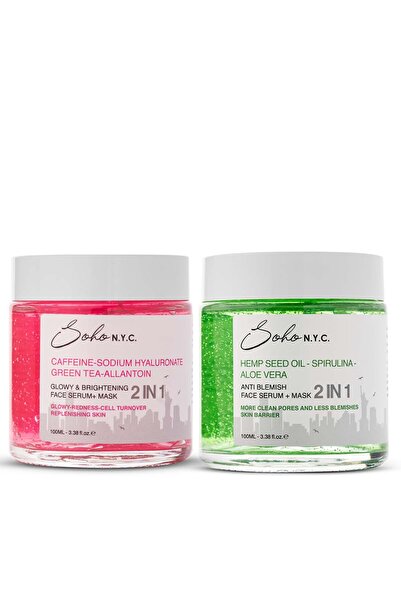 Soho N.Y.C. Set 2li Maske Etkili Serum Vegan Leke Karşıtı Parlaklık Veren