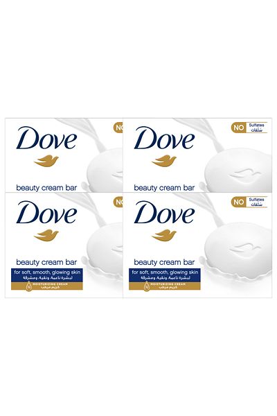 Dove Moisturising Soap Bar Nourishing formula for all skin types, 125g Pack of 4