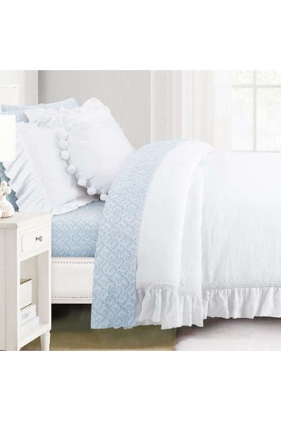 Orange Bed & Bath Valentina | 9pcs Double Size Comforter Set|white228 × 269 Cm