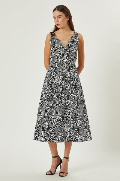 FEVER Desenli koton elbise