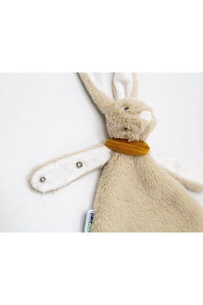Babyjem BabyJem Bunny Baby Attachment Toy with Pacifier Clip (Color: Gray)