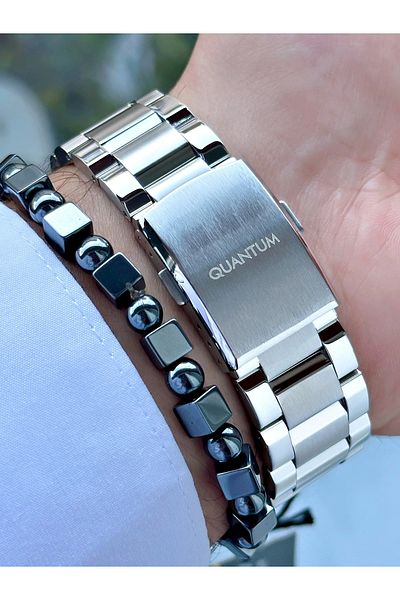 Quantum Pwg1123.330 Steel Band Men's Wrist Watch