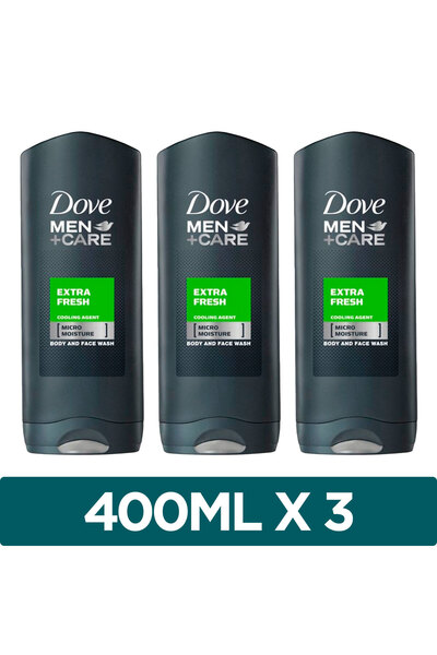 Dove منظف منعش للعناية بالرجال، انتعاش إضافي، 3 في 1، للجسم والوجه والشعر، 40...