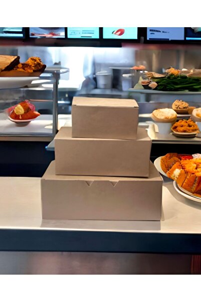 GİZPAK Nugget Kutusu - Fast Food Kutusu - Paket Servis Kutusu Küçük Boy 12x8x...